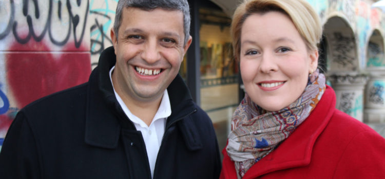 Franziska Giffey und Raed Saleh kandidieren als Vorsitzende der stolzen Berliner SPD